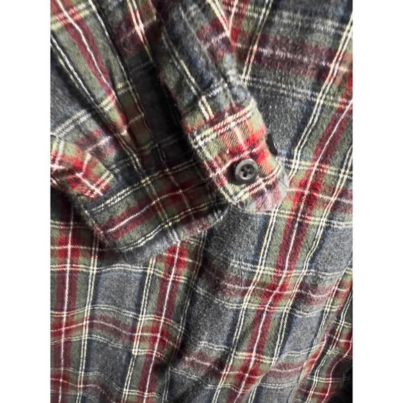 LL Bean Shirt Mens L Gray Button Down Flannel Plaid Long Sleeve Traditional Fit - Picture 5 of 5